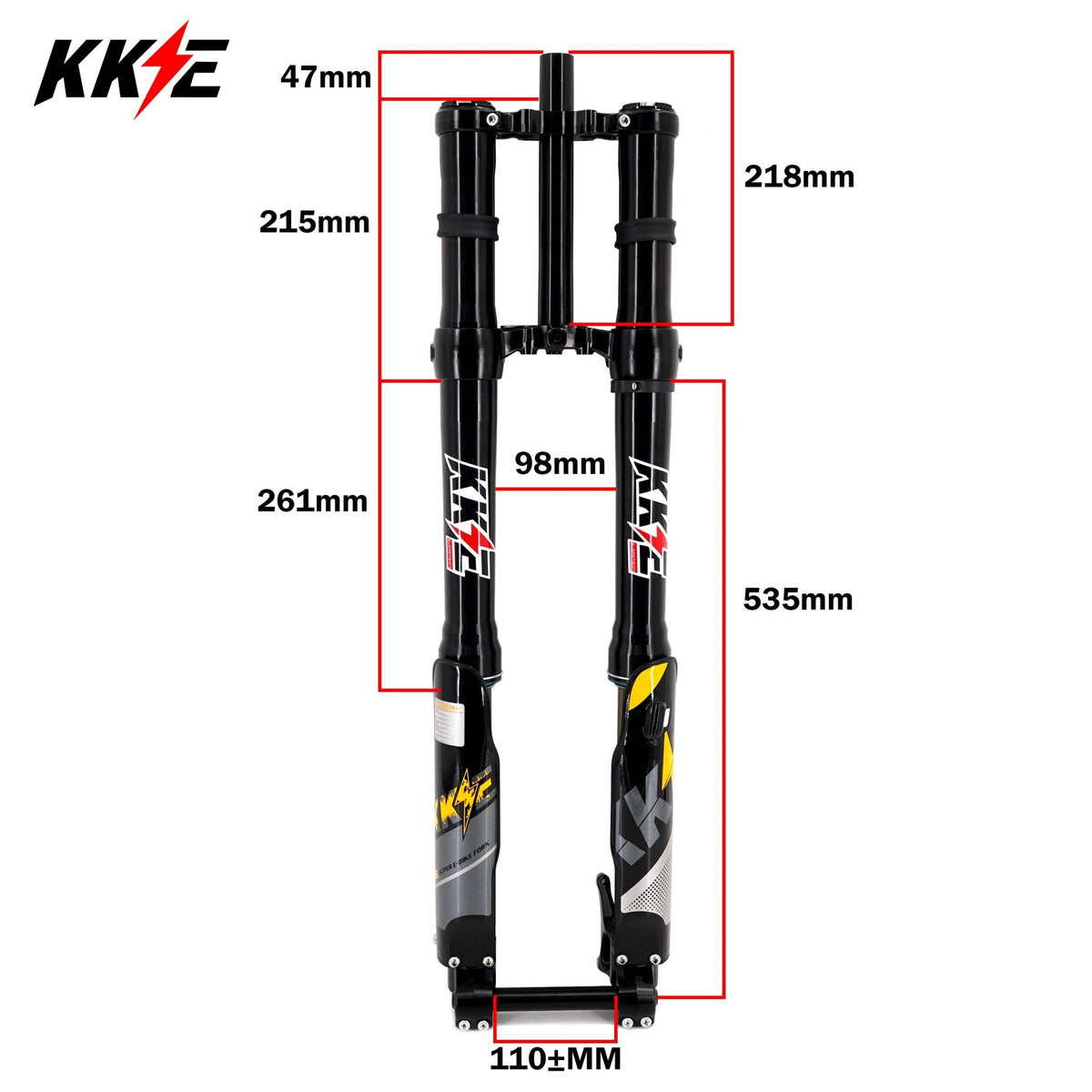 KKE 37MM Aluminum Front Fork Suspension Kit Fit SURRON Light Bee, E-Ride Pro-SS, Talaria Sting MX3/MX4/R (Collective) - Pinned Electric