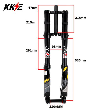 KKE 37MM Aluminum Front Fork Suspension Kit Fit SURRON Light Bee, E-Ride Pro-SS, Talaria Sting MX3/MX4/R (Collective) - Pinned Electric