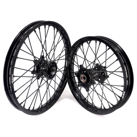 KKE Enduro 1.6*21" & 2.15*18" CNC Hub Electric Dirtbike Alloy Wheels Rims Fit STARK VARG MX EX All Black - Pinned Electric