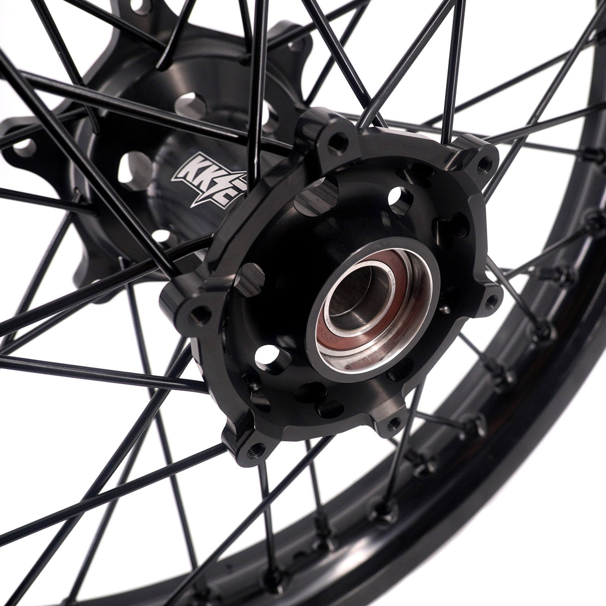 KKE Enduro 1.6*21" & 2.15*18" CNC Hub Electric Dirtbike Alloy Wheels Rims Fit STARK VARG MX EX All Black - Pinned Electric