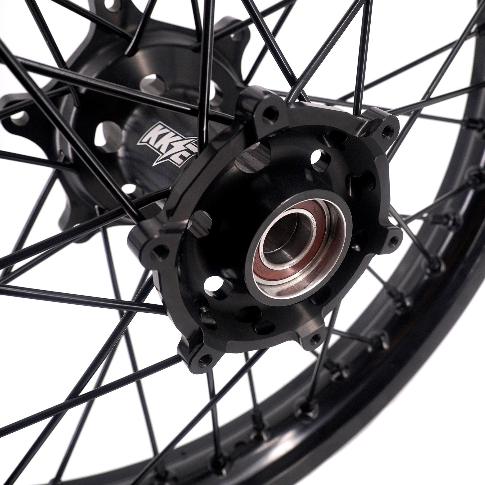 KKE Enduro 1.6*21" & 2.15*18" CNC Hub Electric Dirtbike Alloy Wheels Rims Fit STARK VARG MX EX All Black - Pinned Electric
