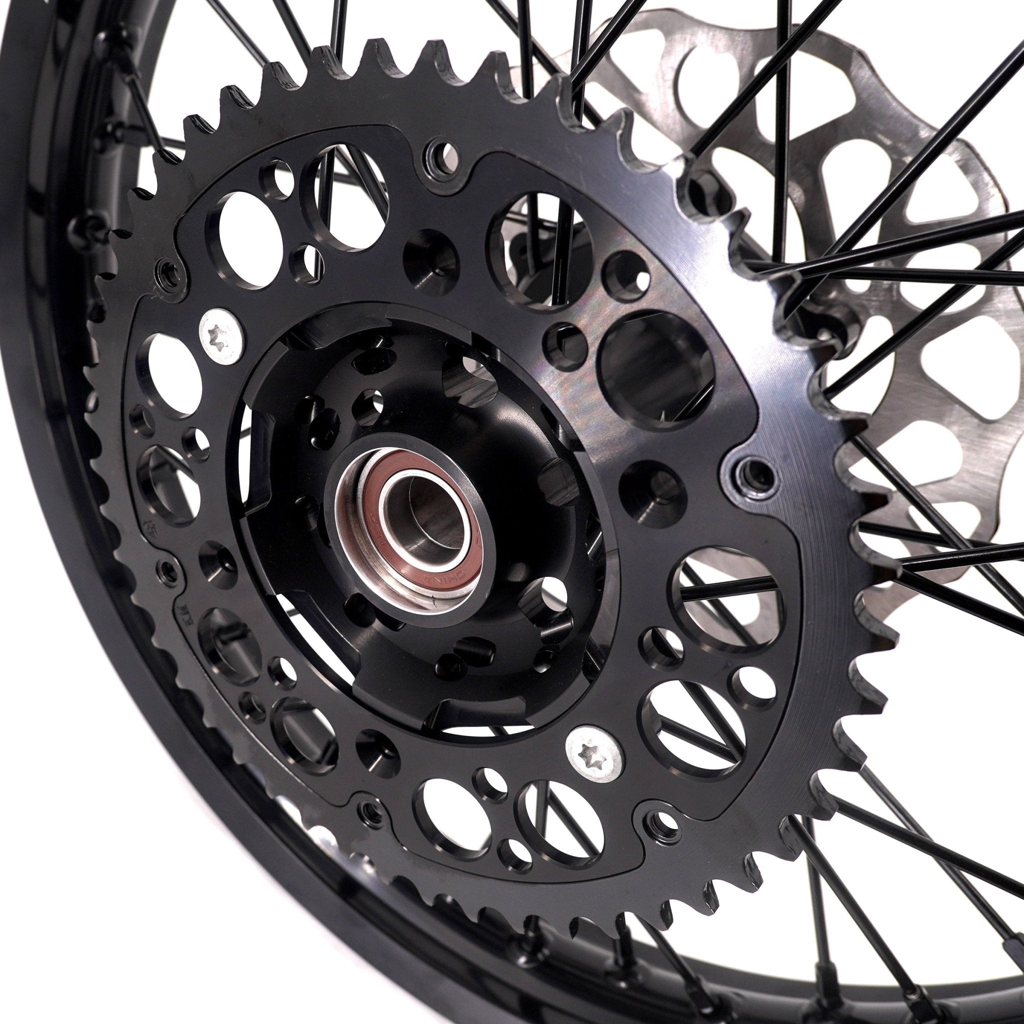 KKE Enduro 1.6*21" & 2.15*18" CNC Hub Electric Dirtbike Alloy Wheels Rims Fit STARK VARG MX EX All Black - Pinned Electric