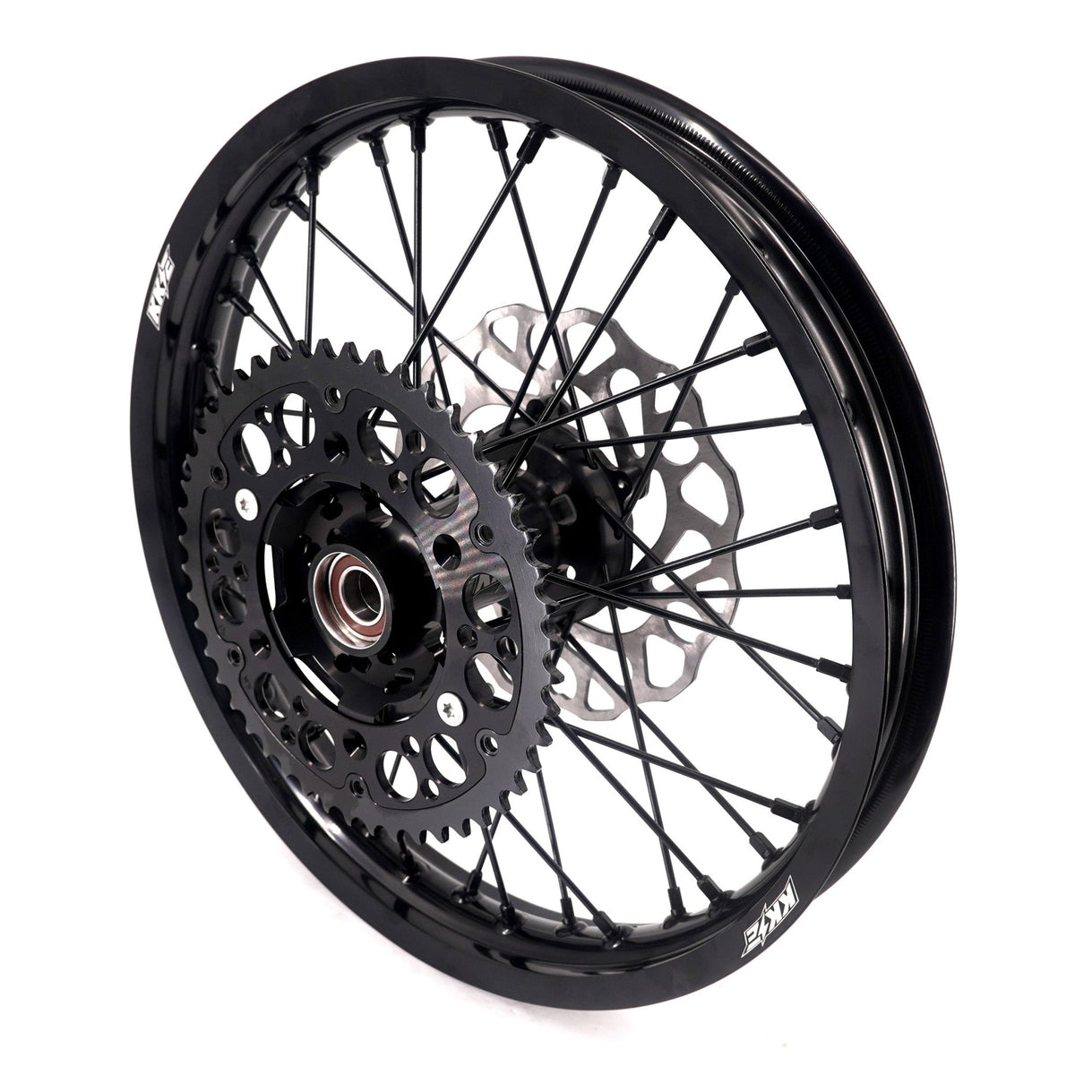 KKE Enduro 1.6*21" & 2.15*18" CNC Hub Electric Dirtbike Alloy Wheels Rims Fit STARK VARG MX EX All Black - Pinned Electric
