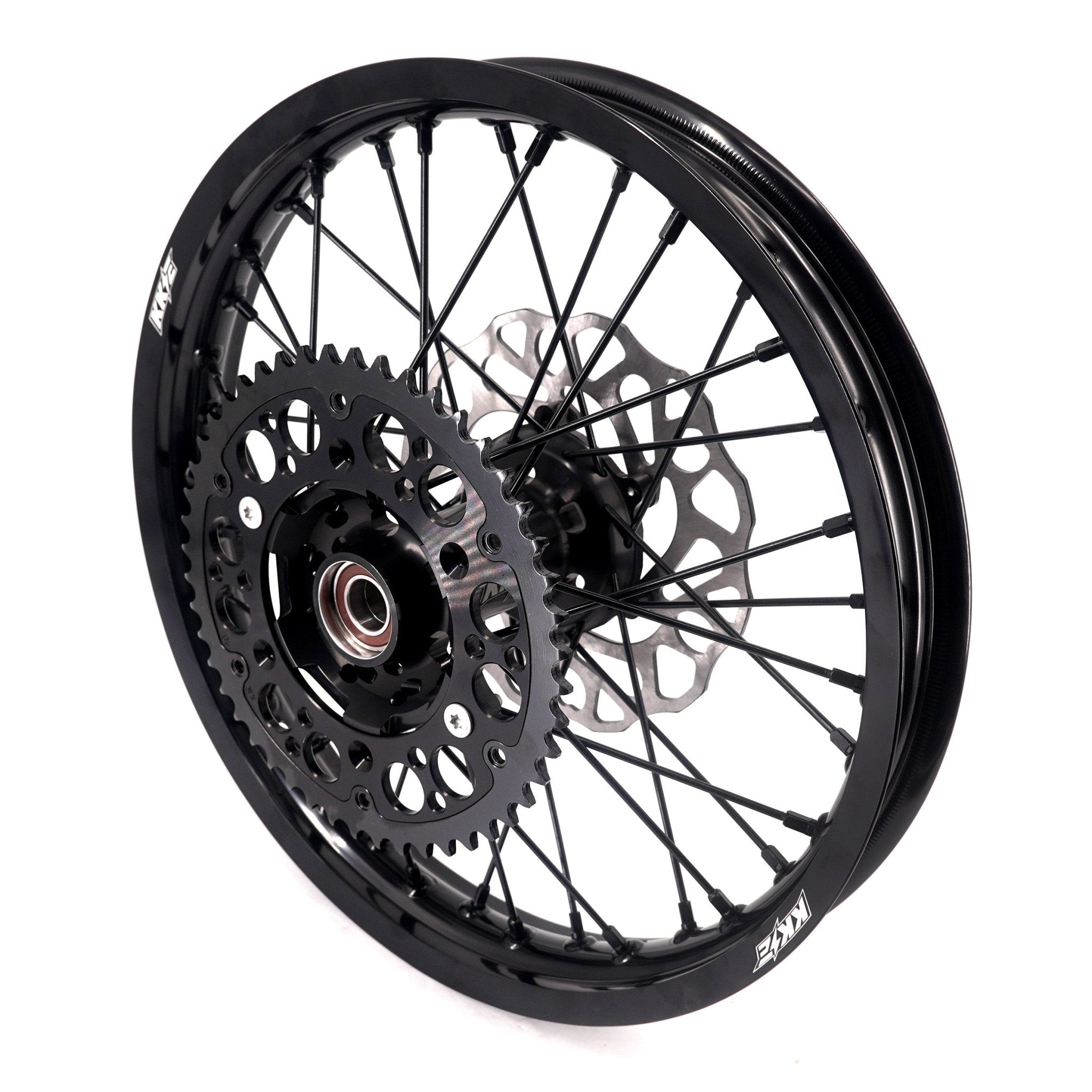KKE Enduro 1.6*21" & 2.15*18" CNC Hub Electric Dirtbike Alloy Wheels Rims Fit STARK VARG MX EX All Black - Pinned Electric