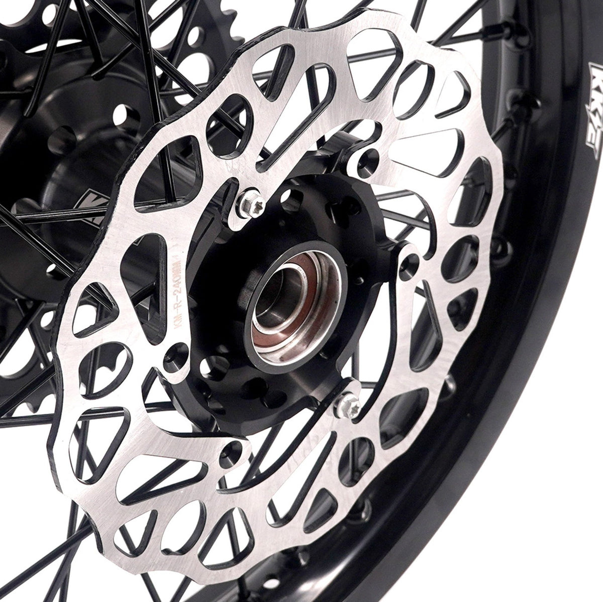 KKE Enduro 1.6*21" & 2.15*18" CNC Hub Electric Dirtbike Alloy Wheels Rims Fit STARK VARG MX EX All Black - Pinned Electric