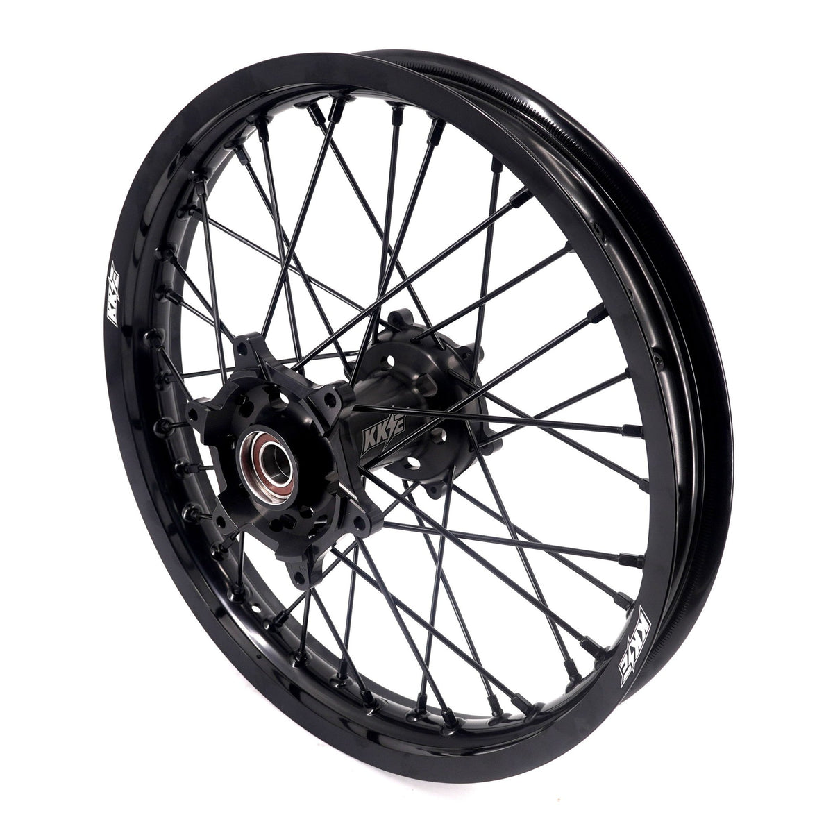 KKE Enduro 1.6*21" & 2.15*18" CNC Hub Electric Dirtbike Alloy Wheels Rims Fit STARK VARG MX EX All Black - Pinned Electric