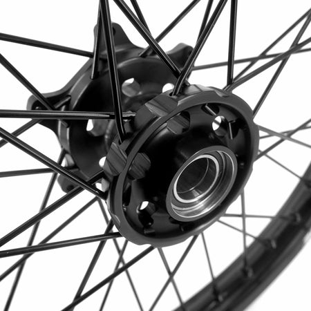 KKE Enduro 1.6*21" & 2.15*18" CNC Hub Electric Dirtbike Alloy Wheels Rims Fit STARK VARG MX EX All Black - Pinned Electric