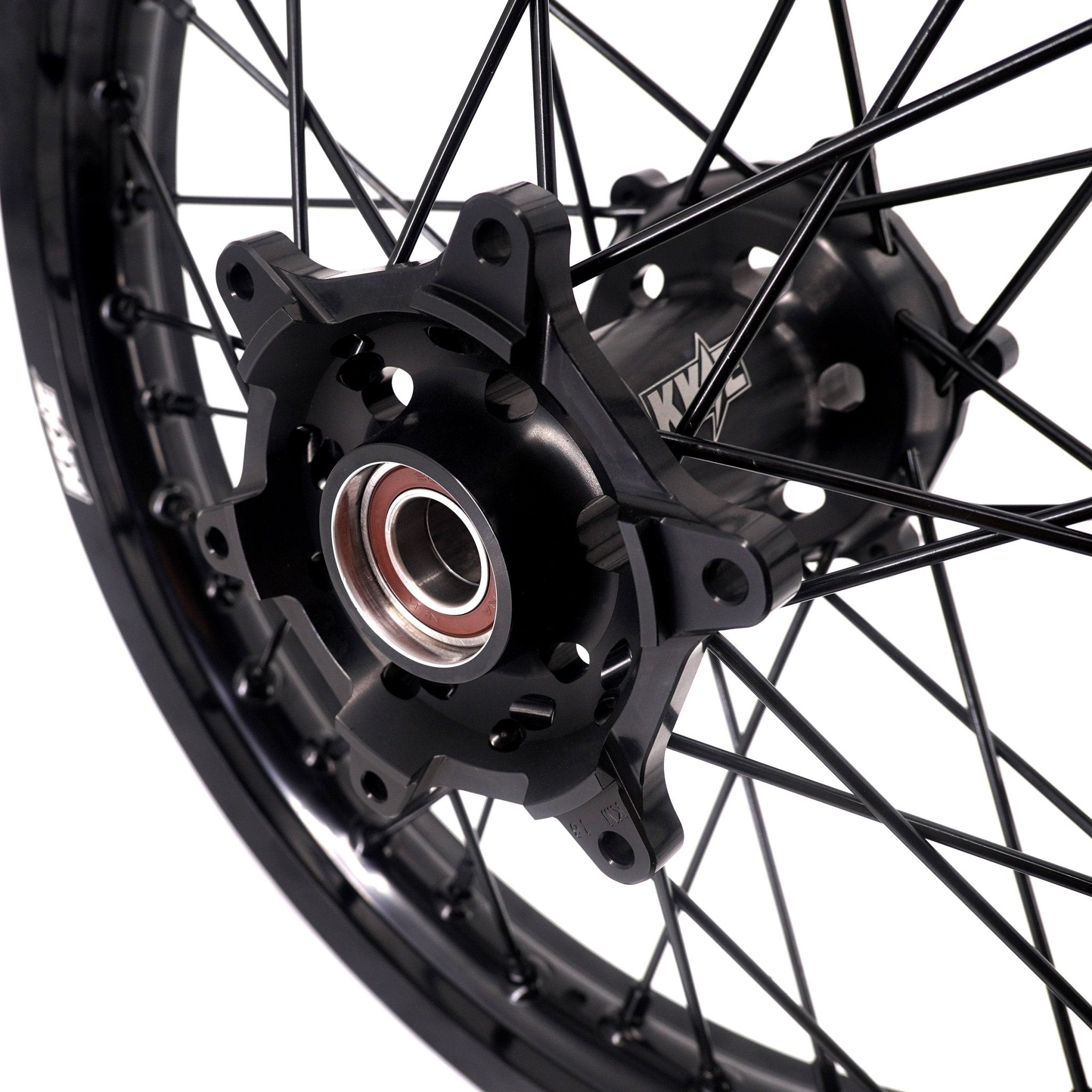 KKE Enduro 1.6*21" & 2.15*18" CNC Hub Electric Dirtbike Alloy Wheels Rims Fit STARK VARG MX EX All Black - Pinned Electric