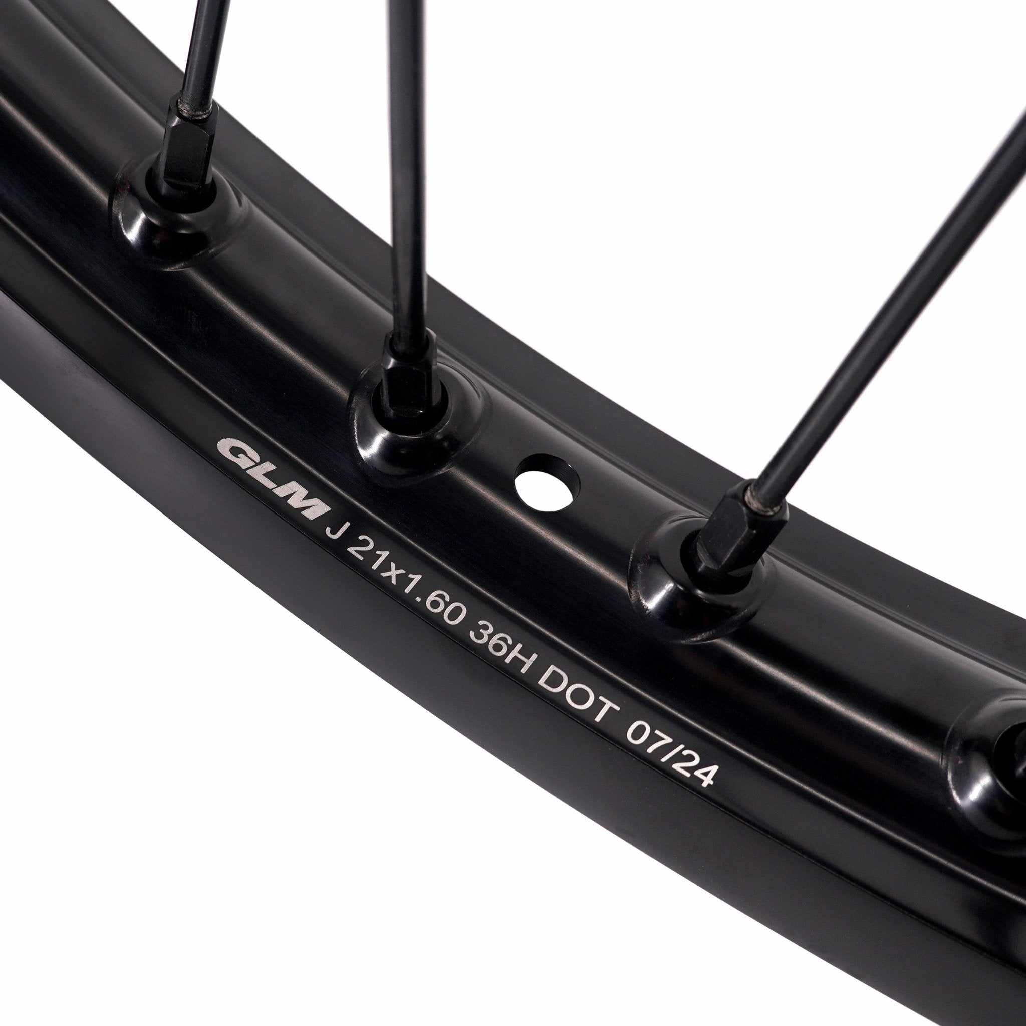 KKE Enduro 1.6*21" & 2.15*18" CNC Hub Electric Dirtbike Alloy Wheels Rims Fit STARK VARG MX EX All Black - Pinned Electric
