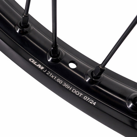 KKE Enduro 1.6*21" & 2.15*18" CNC Hub Electric Dirtbike Alloy Wheels Rims Fit STARK VARG MX EX All Black - Pinned Electric