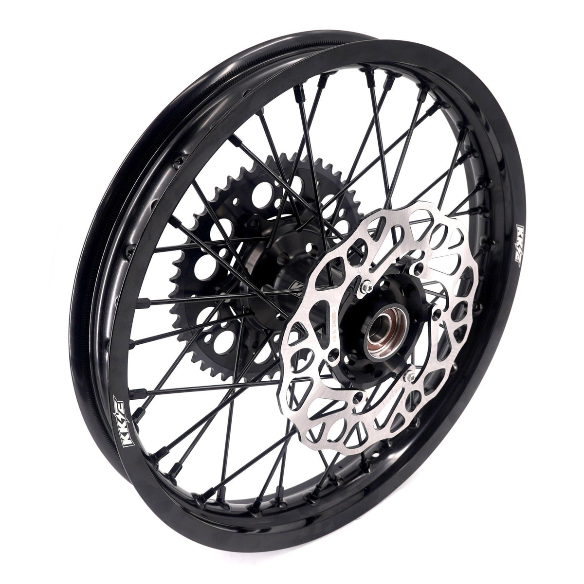 KKE Enduro 1.6*21" & 2.15*18" CNC Hub Electric Dirtbike Alloy Wheels Rims Fit STARK VARG MX EX All Black - Pinned Electric