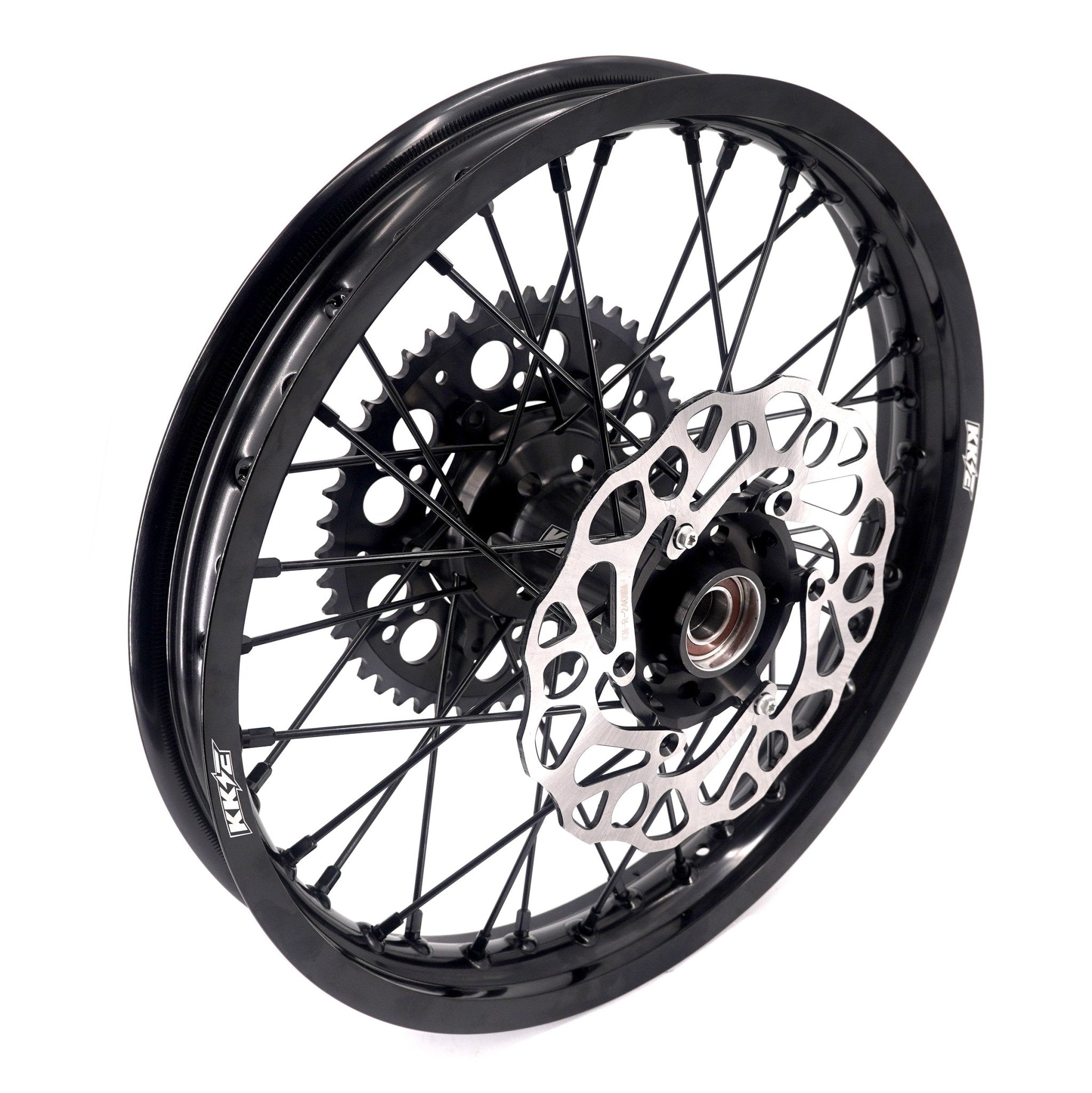 KKE Enduro 1.6*21" & 2.15*18" CNC Hub Electric Dirtbike Alloy Wheels Rims Fit STARK VARG MX EX All Black - Pinned Electric