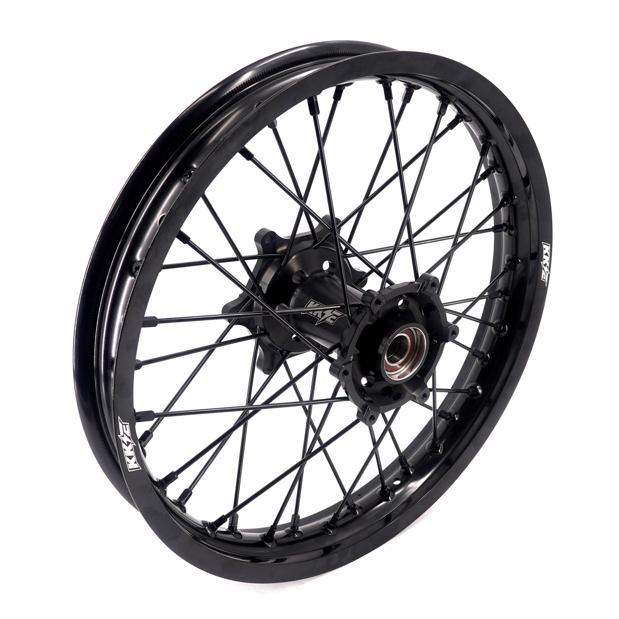 KKE Enduro 1.6*21" & 2.15*18" CNC Hub Electric Dirtbike Alloy Wheels Rims Fit STARK VARG MX EX All Black - Pinned Electric