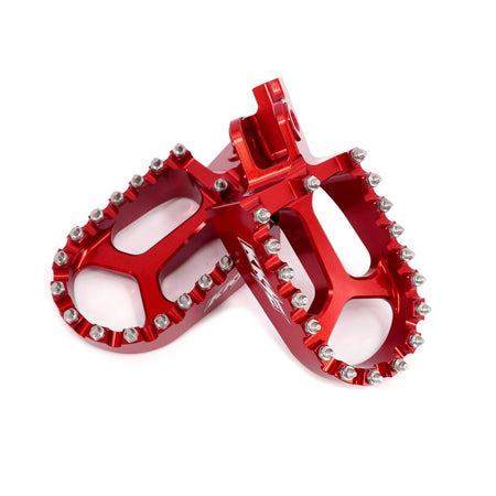 KKE Footpegs Billet Foot Rest For Rawrr Mantis, Mantis X, Red and Black (Collective) - Pinned Electric