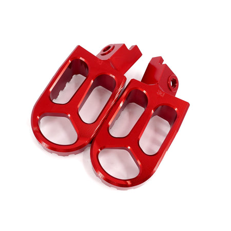 KKE Footpegs Billet Foot Rest For Rawrr Mantis, Mantis X, Red and Black (Collective) - Pinned Electric