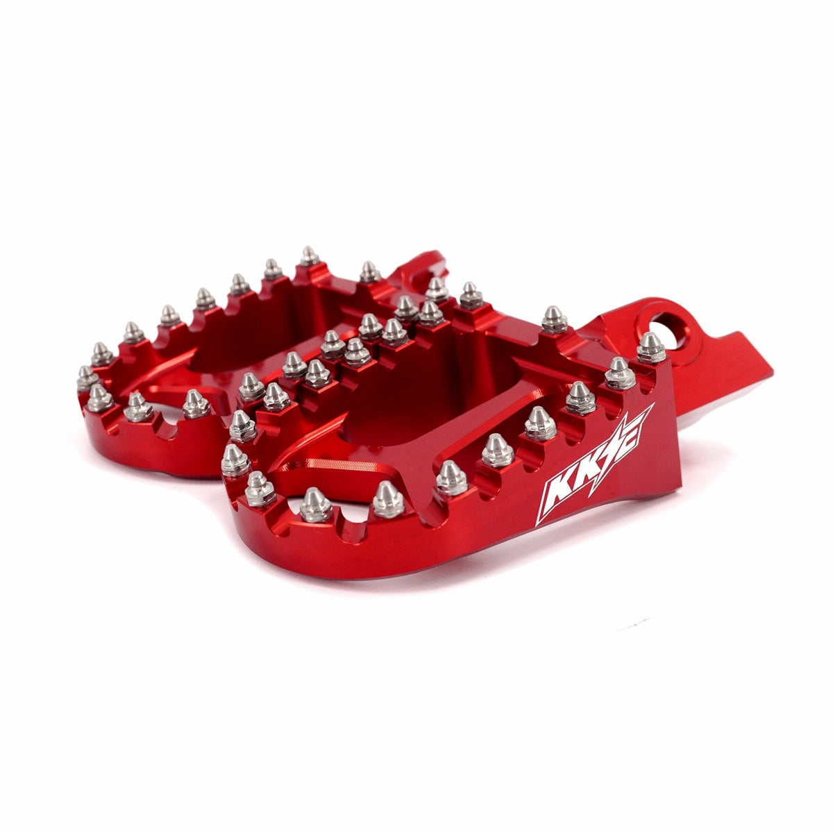 KKE Footpegs Billet Foot Rest For Rawrr Mantis, Mantis X, Red and Black (Collective) - Pinned Electric