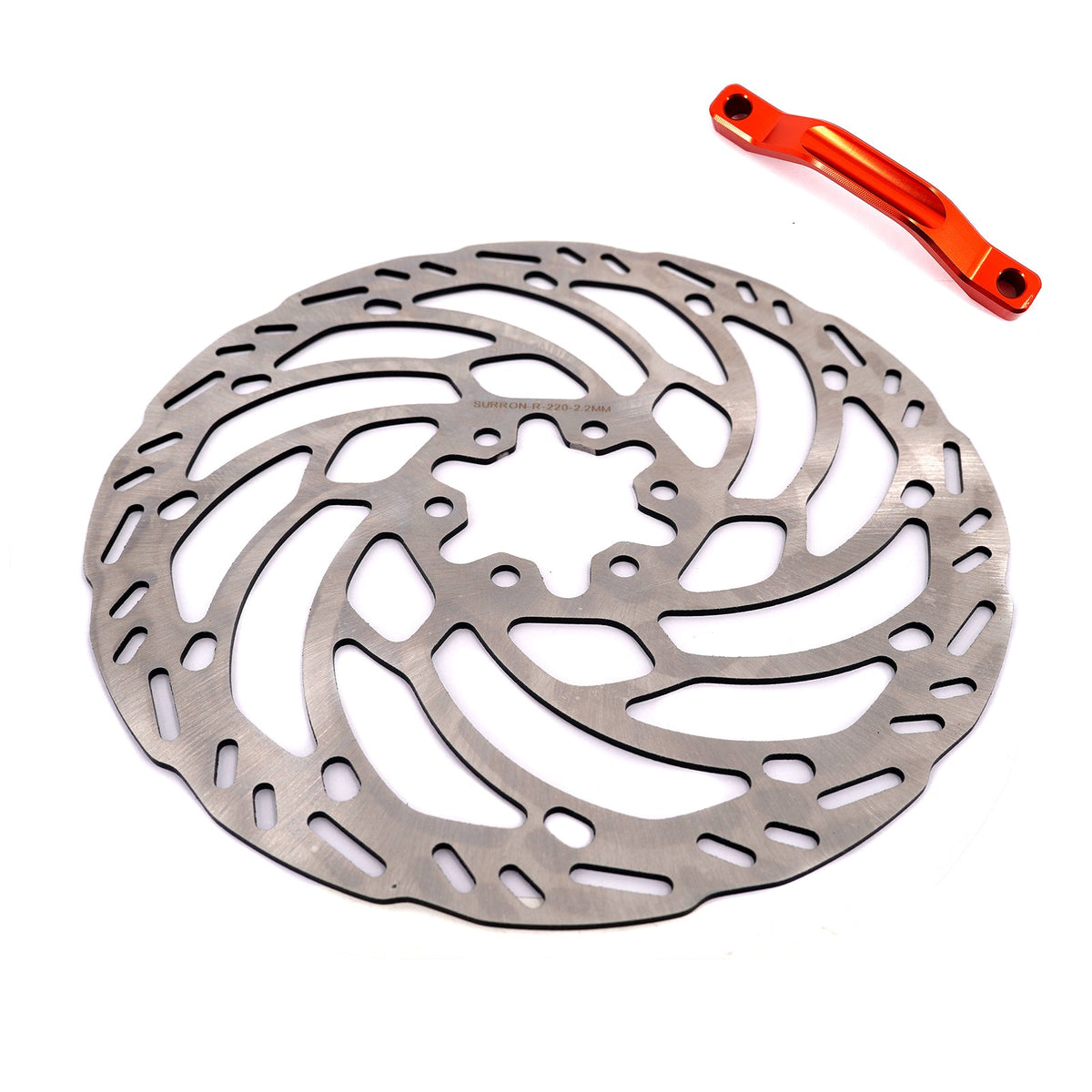 KKE Front 220MM Disc with Adapter For Surron Light Bee X, Segway X160/X260, E - Ride Pros SS, Talaria MX3 - Pinned Electric