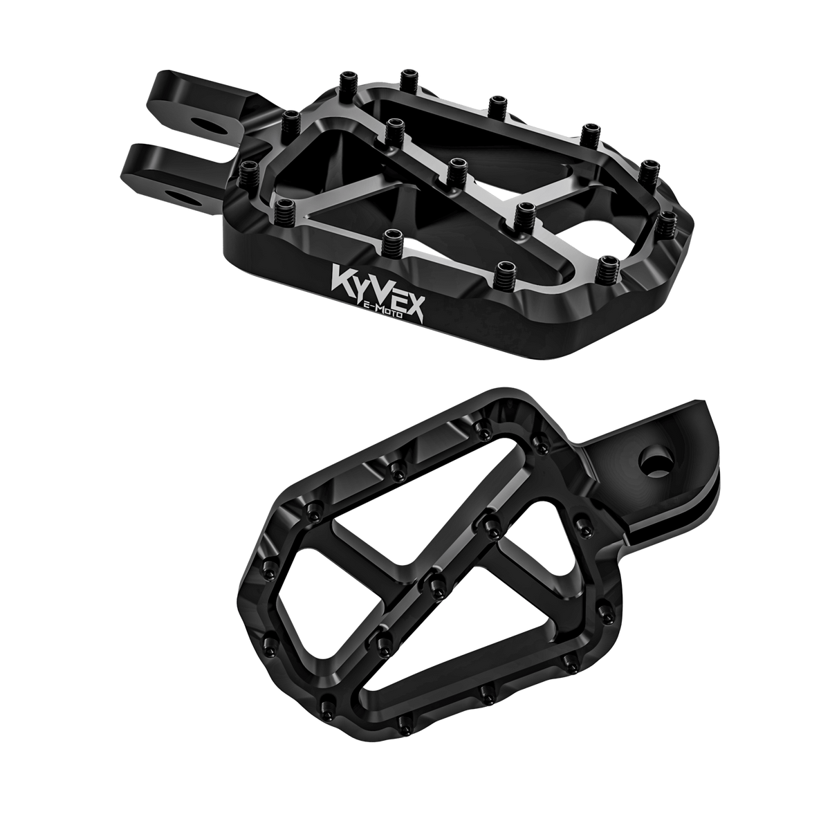KyVex Billet Wide Foot Pegs - Pinned Electric