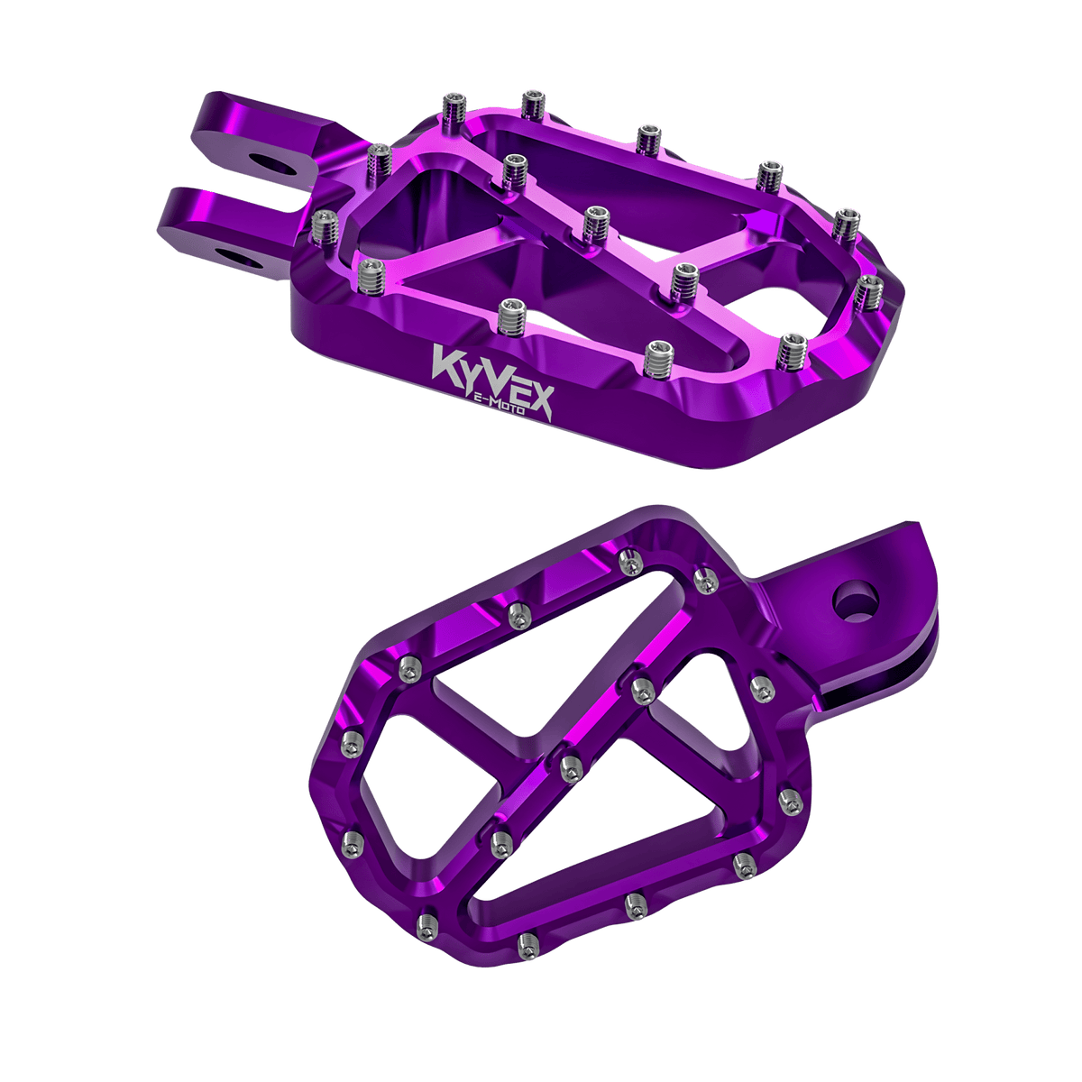 KyVex Billet Wide Foot Pegs - Pinned Electric