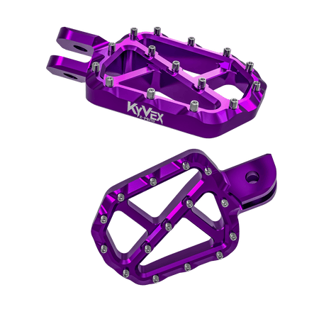KyVex Billet Wide Foot Pegs - Pinned Electric