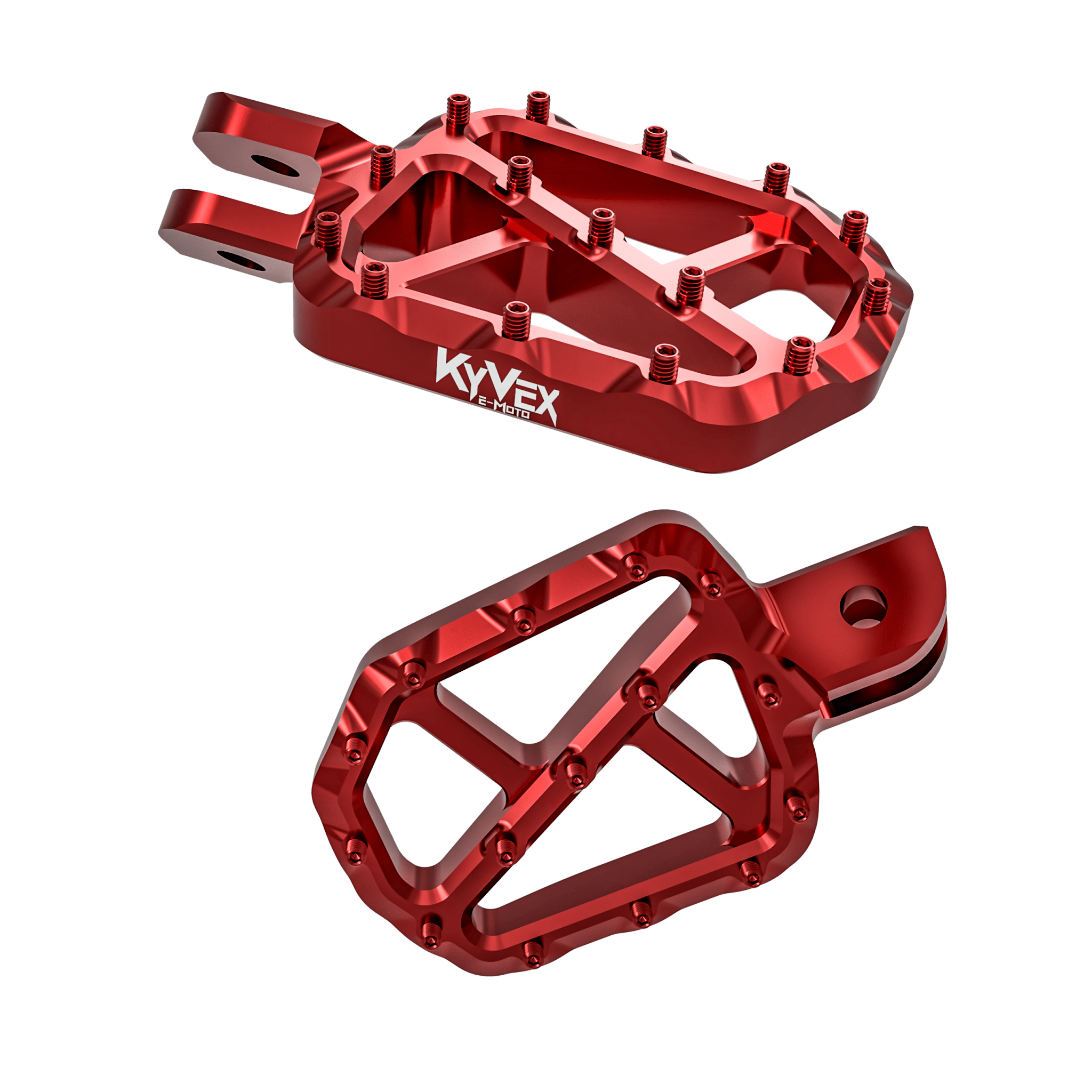 KyVex Billet Wide Foot Pegs - Pinned Electric