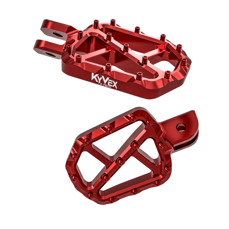 KyVex Billet Wide Foot Pegs - Pinned Electric