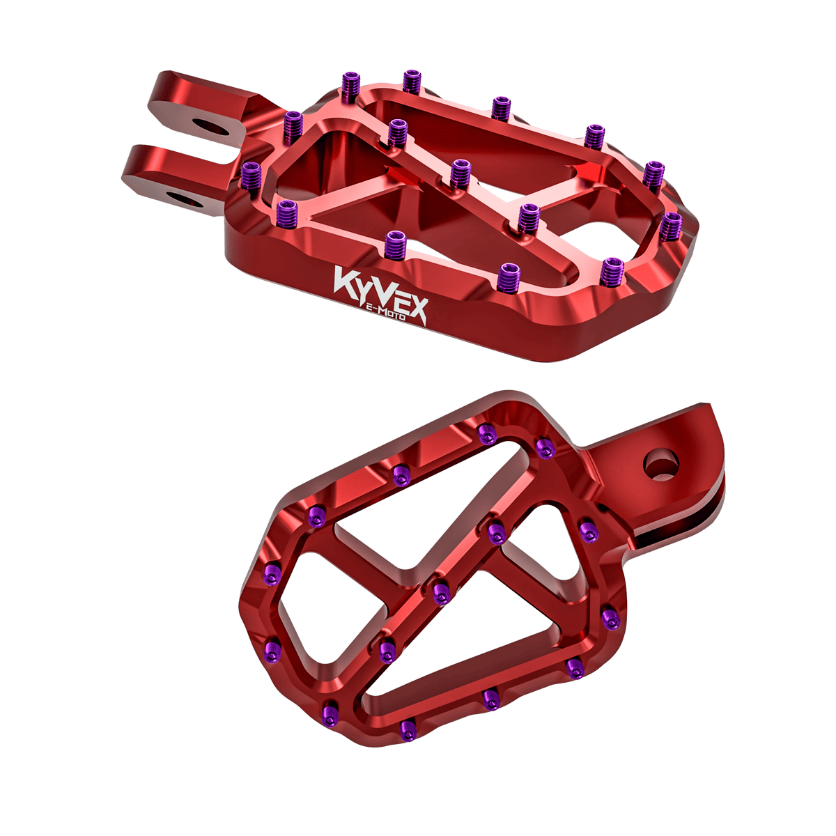 KyVex Billet Wide Foot Pegs - Pinned Electric