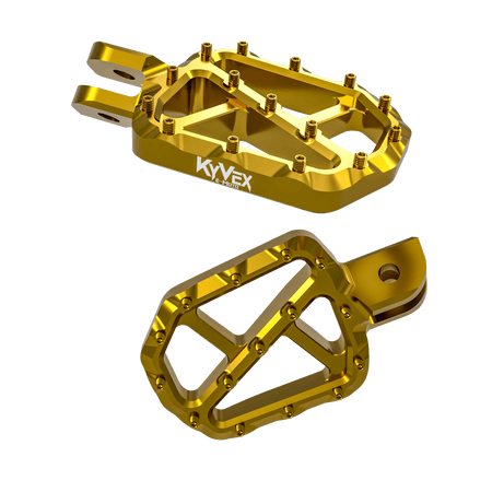 KyVex Billet Wide Foot Pegs - Pinned Electric