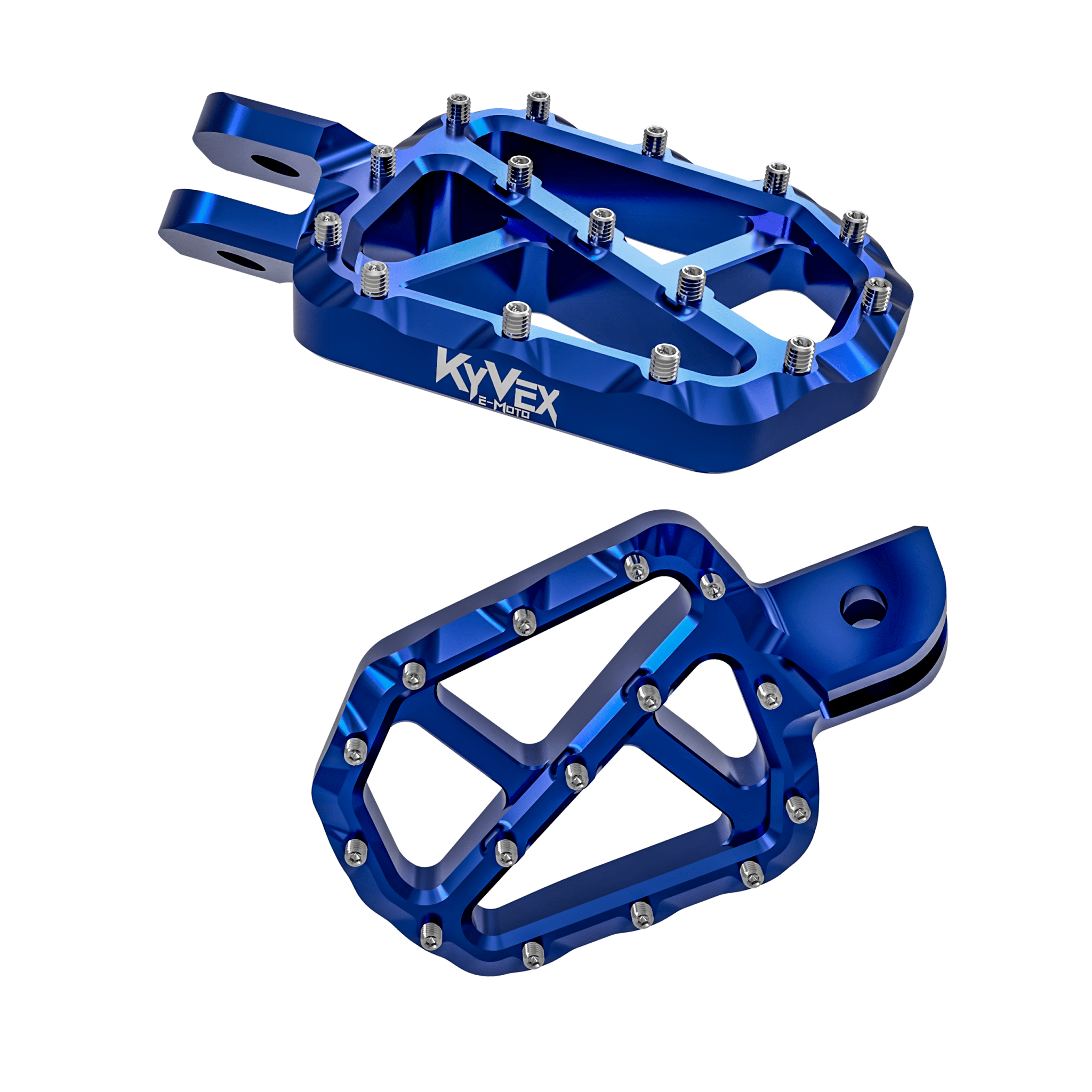 KyVex Billet Wide Foot Pegs - Pinned Electric