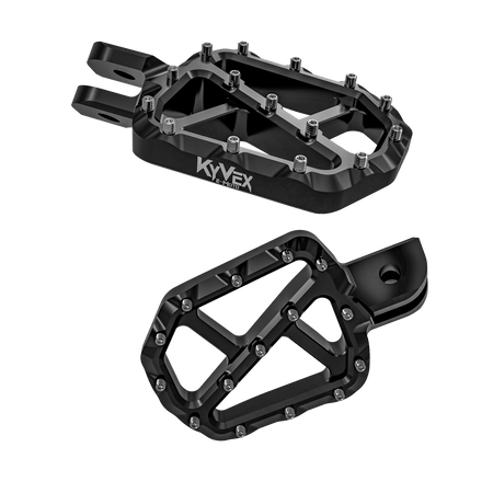 KyVex Billet Wide Foot Pegs - Pinned Electric