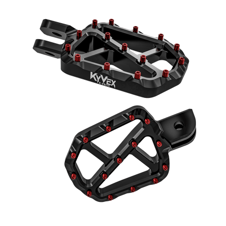 KyVex Billet Wide Foot Pegs - Pinned Electric