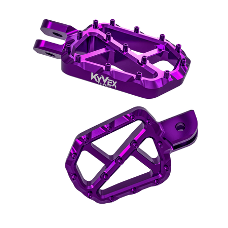 KyVex Billet Wide Foot Pegs - Pinned Electric