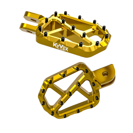 KyVex Billet Wide Foot Pegs - Pinned Electric