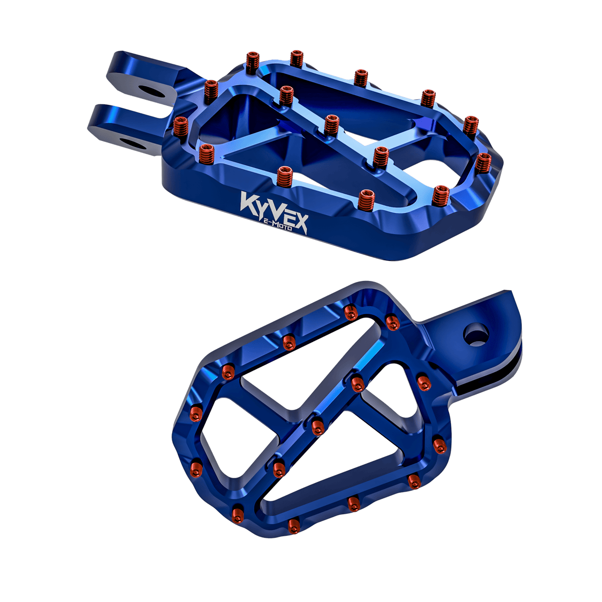 KyVex Billet Wide Foot Pegs - Pinned Electric