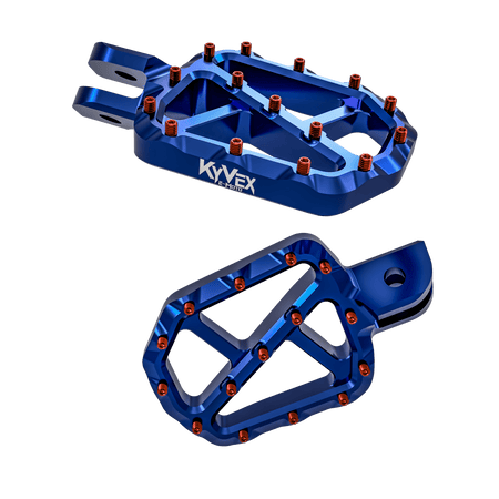 KyVex Billet Wide Foot Pegs - Pinned Electric