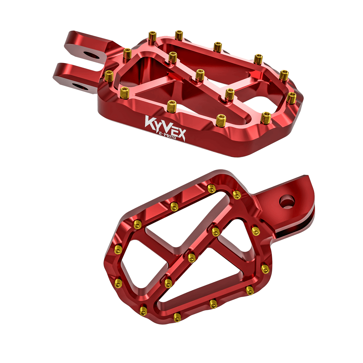 KyVex Billet Wide Foot Pegs - Pinned Electric