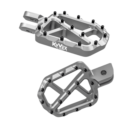 KyVex Billet Wide Foot Pegs - Pinned Electric