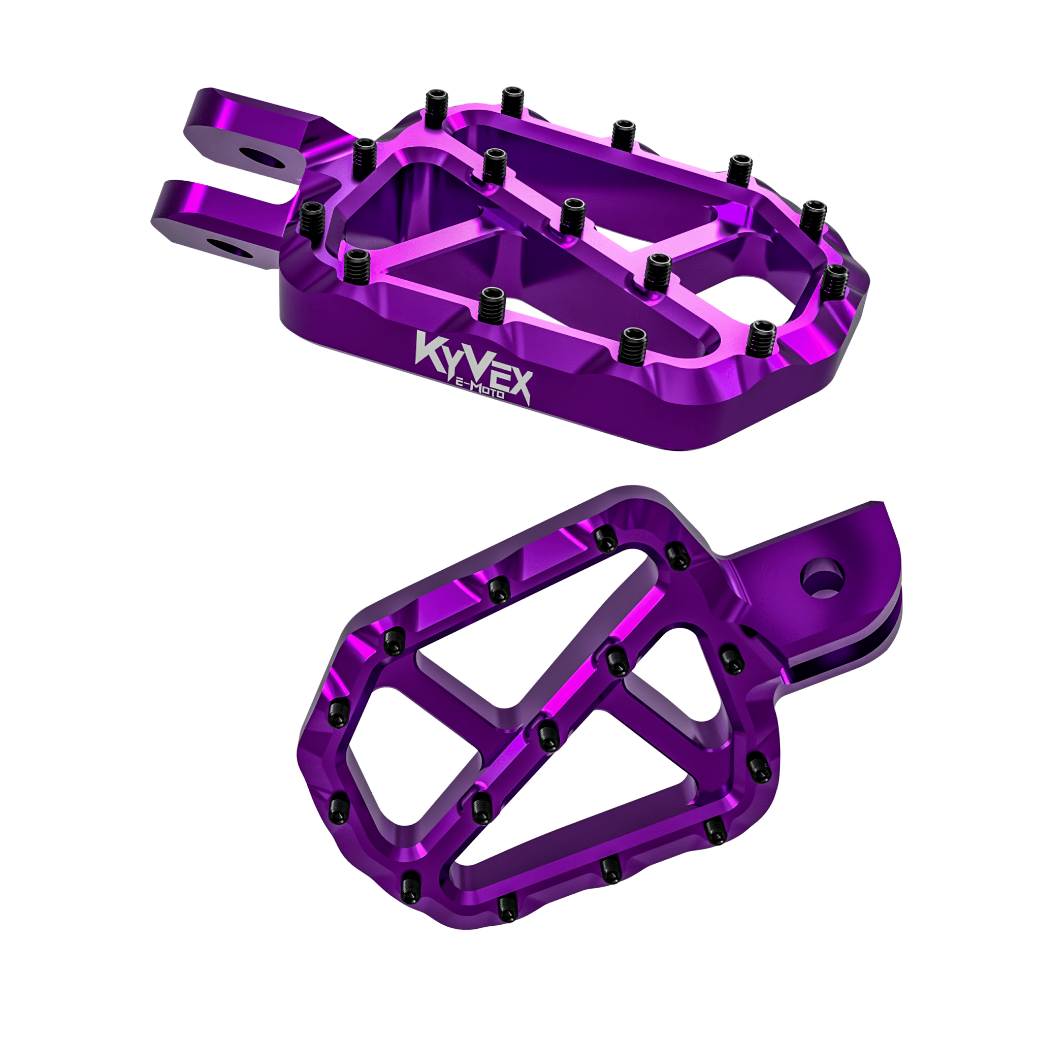 KyVex Billet Wide Foot Pegs - Pinned Electric