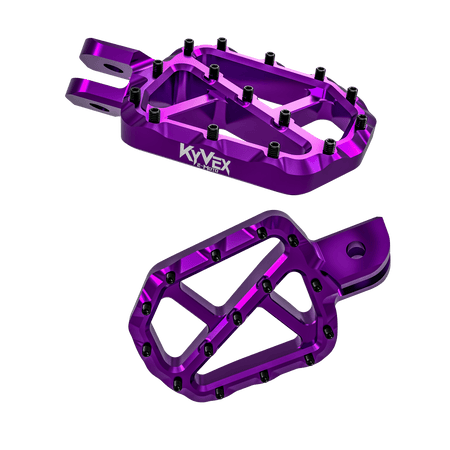 KyVex Billet Wide Foot Pegs - Pinned Electric