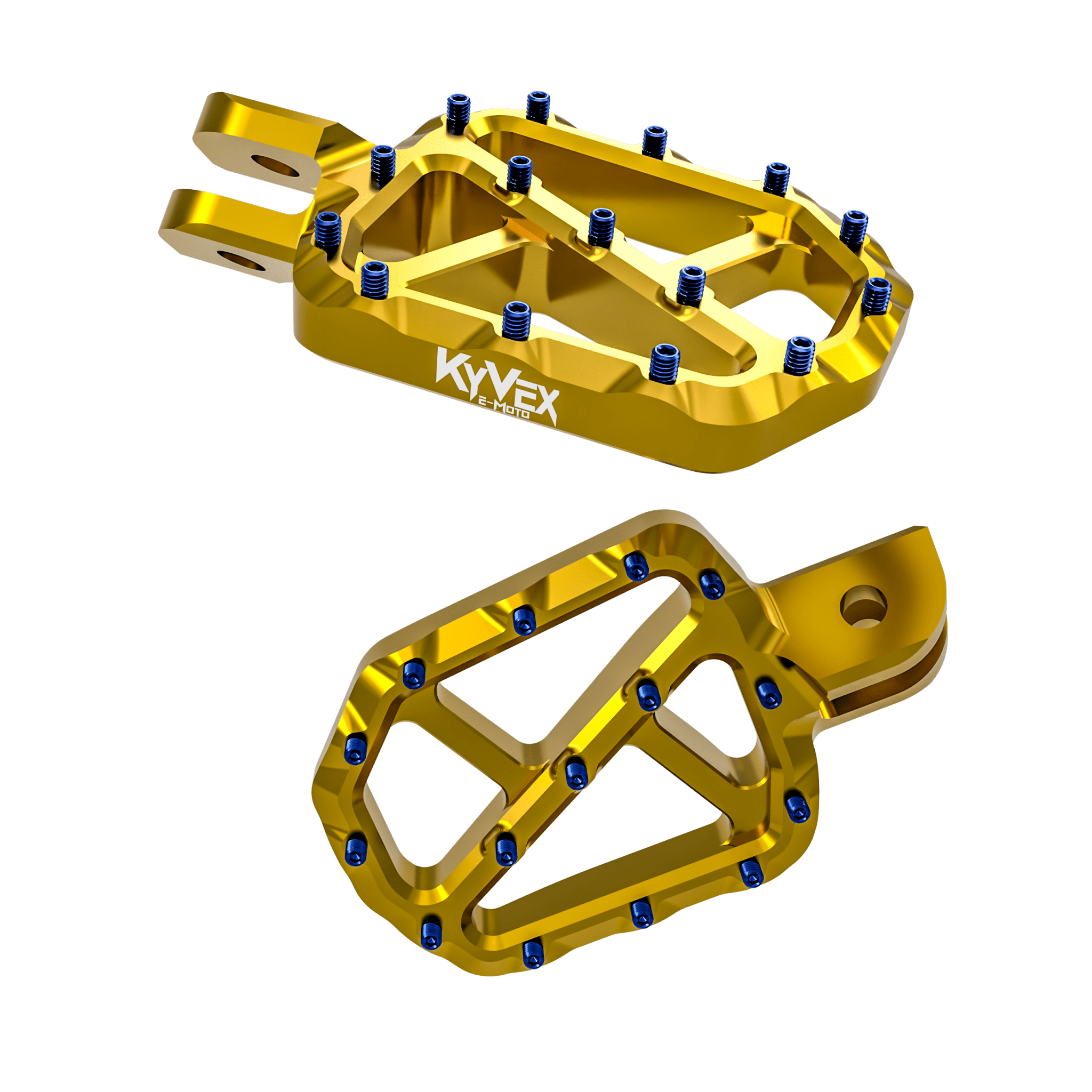 KyVex Billet Wide Foot Pegs - Pinned Electric