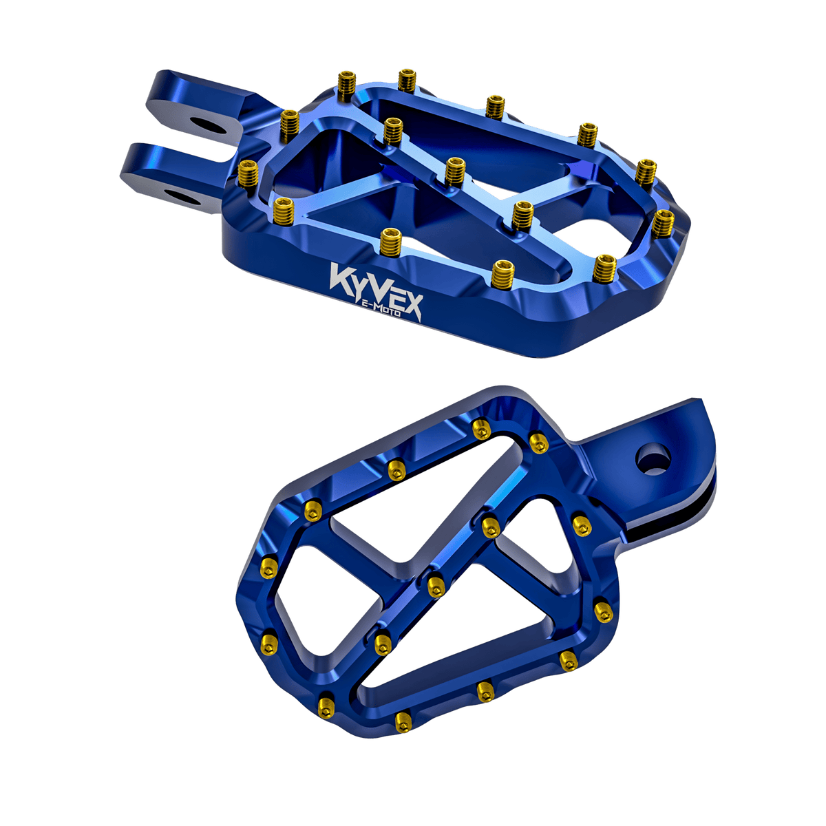 KyVex Billet Wide Foot Pegs - Pinned Electric