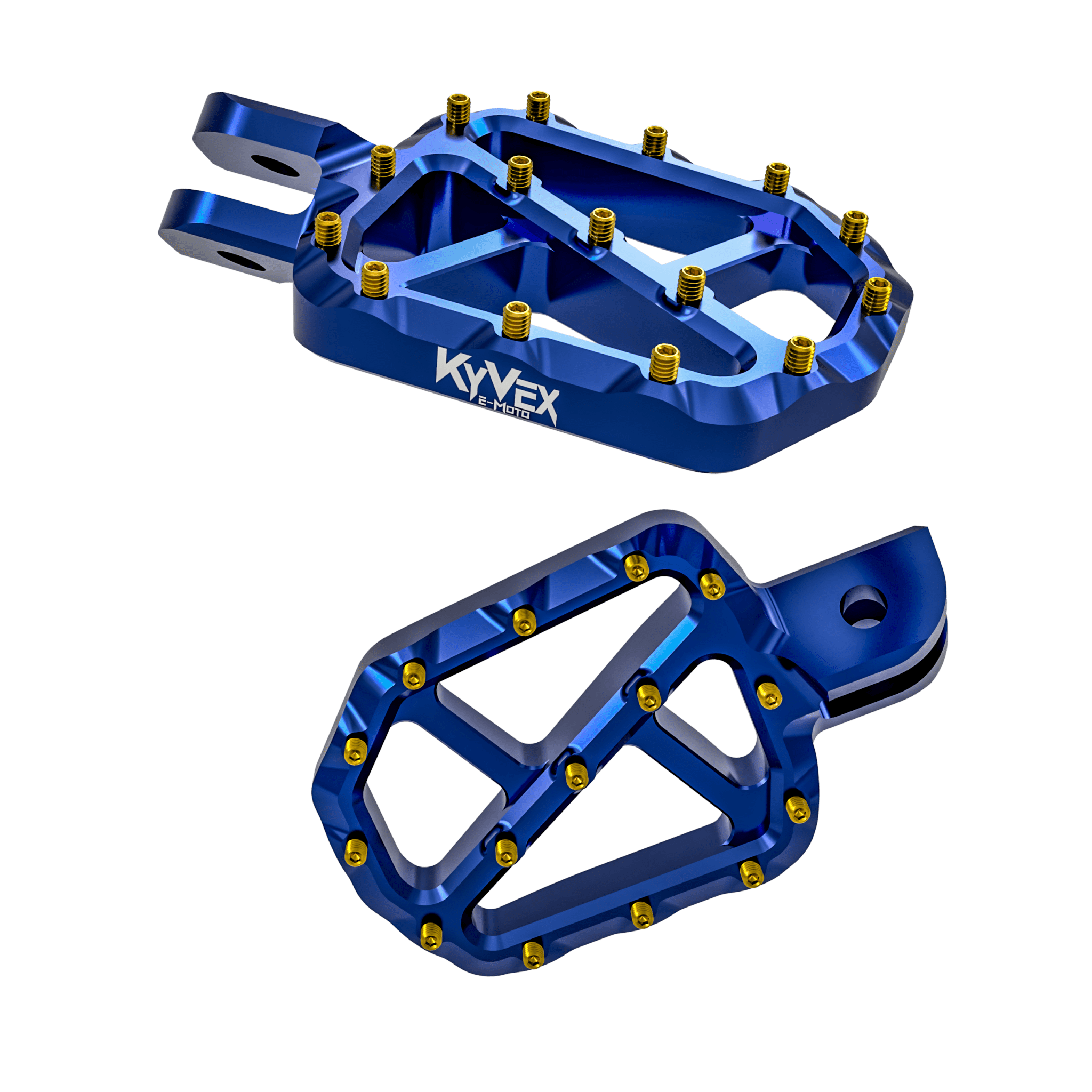 KyVex Billet Wide Foot Pegs - Pinned Electric