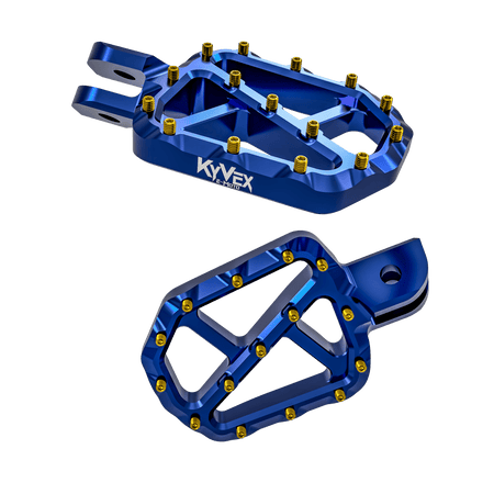 KyVex Billet Wide Foot Pegs - Pinned Electric