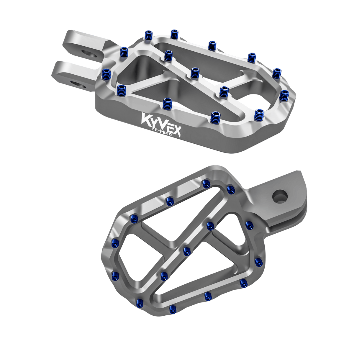 KyVex Billet Wide Foot Pegs - Pinned Electric