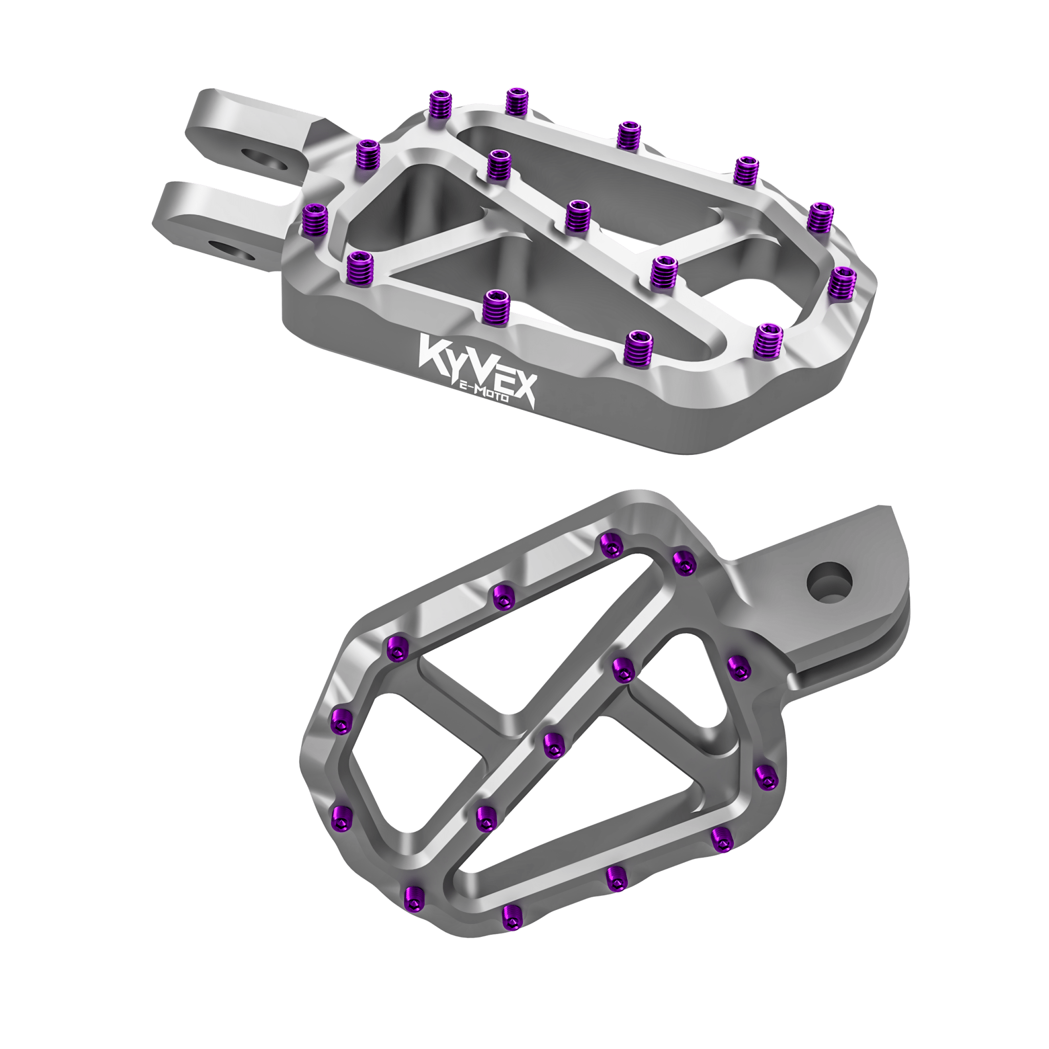 KyVex Billet Wide Foot Pegs - Pinned Electric