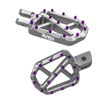 KyVex Billet Wide Foot Pegs - Pinned Electric