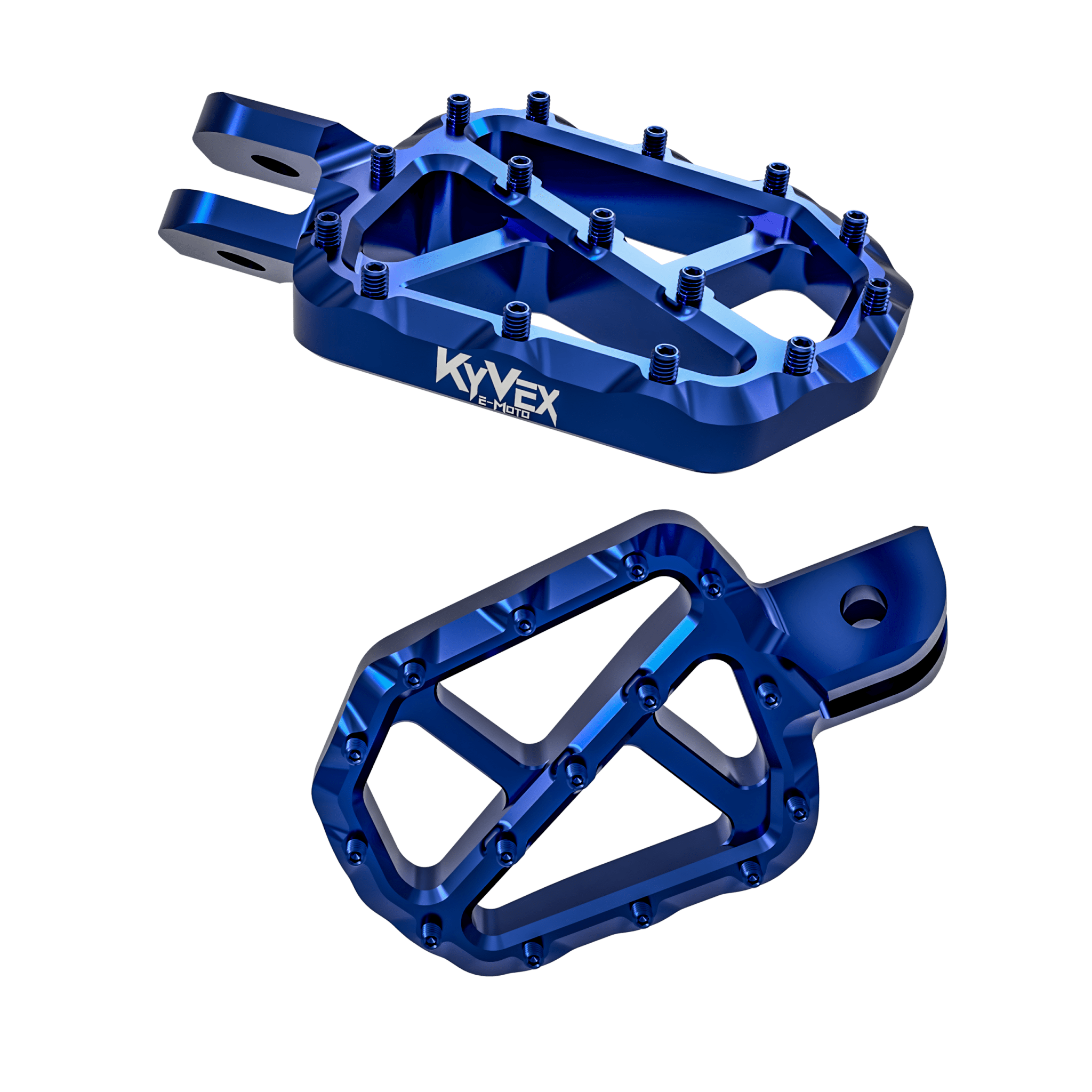KyVex Billet Wide Foot Pegs - Pinned Electric