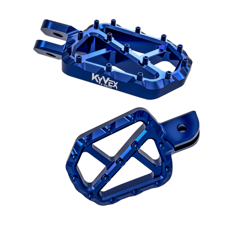 KyVex Billet Wide Foot Pegs - Pinned Electric