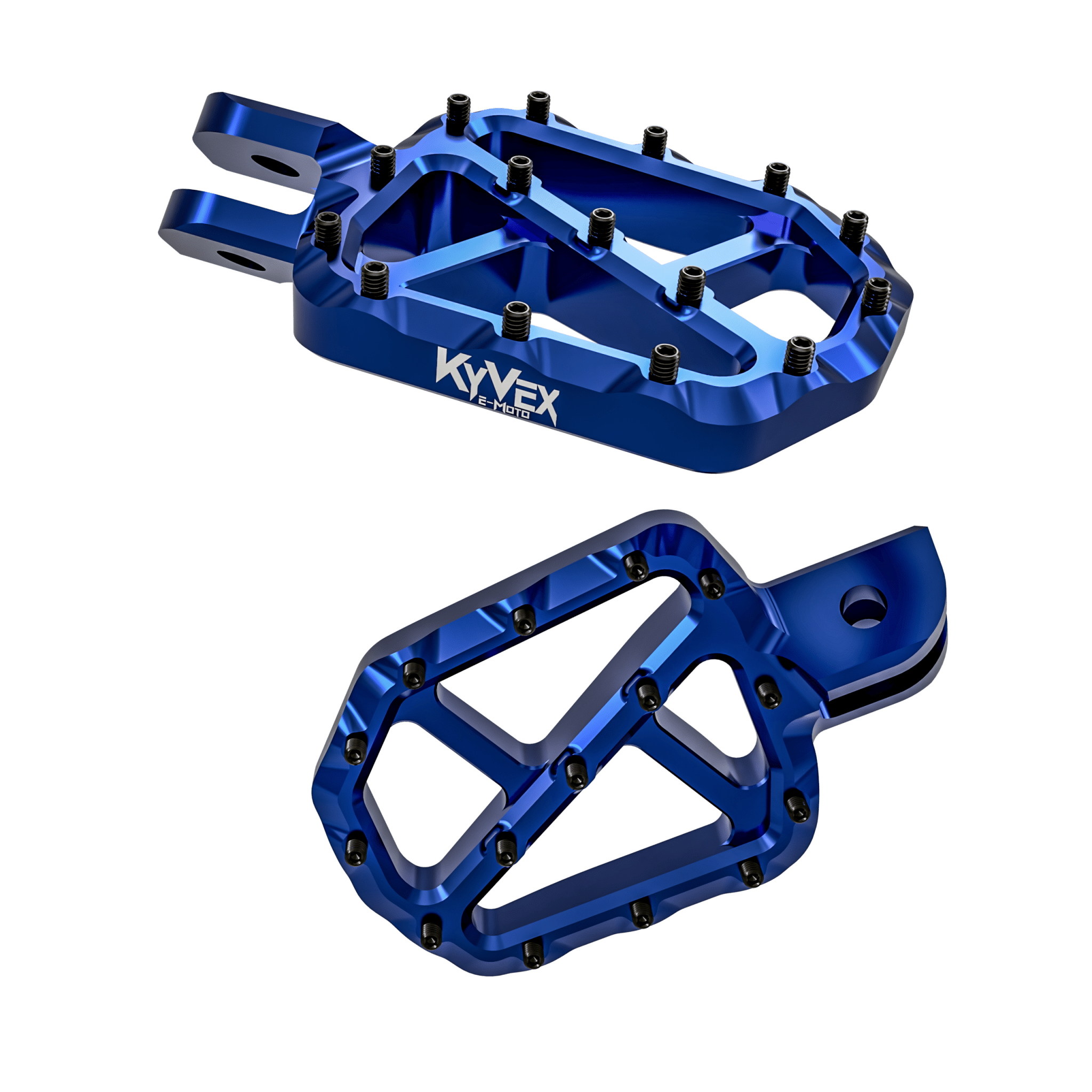 KyVex Billet Wide Foot Pegs - Pinned Electric