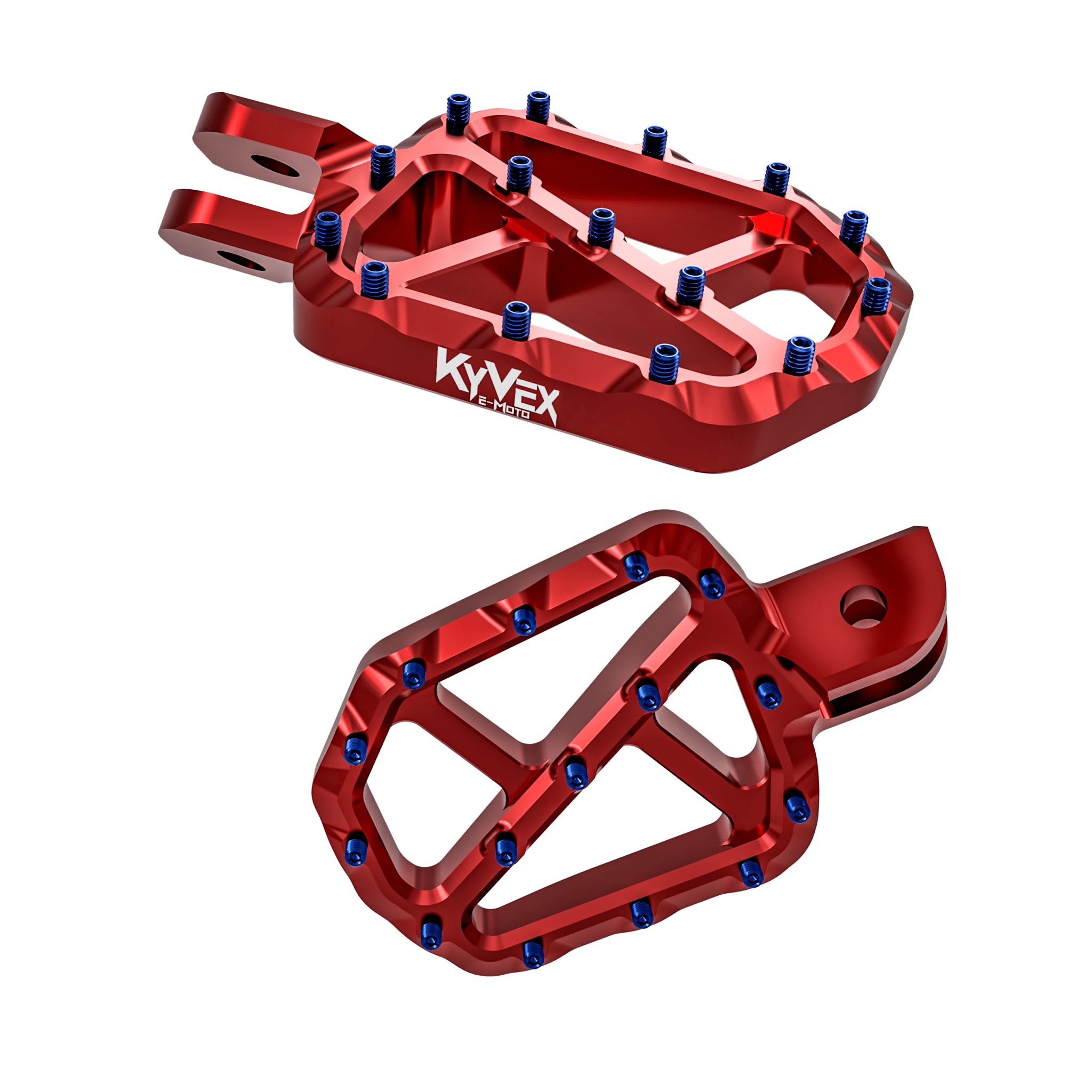 KyVex Billet Wide Foot Pegs - Pinned Electric